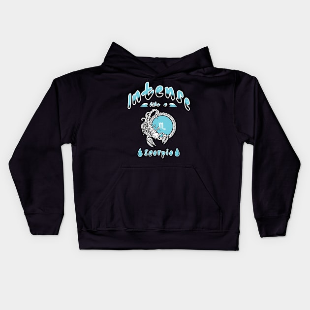 Zodiac attributes: Scorpio black Kids Hoodie by Ludilac